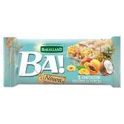 Bakalland Ba! 5 owoców tropikalnych Baton zbożowy 40 g